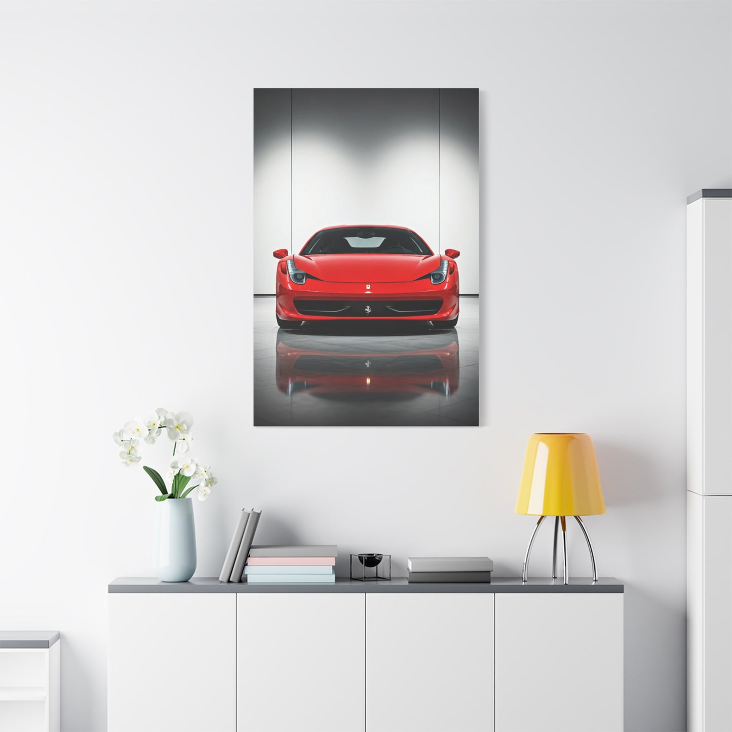 Ferrari 458 Italia Luxury Showroom Wall Art & Canvas Prints