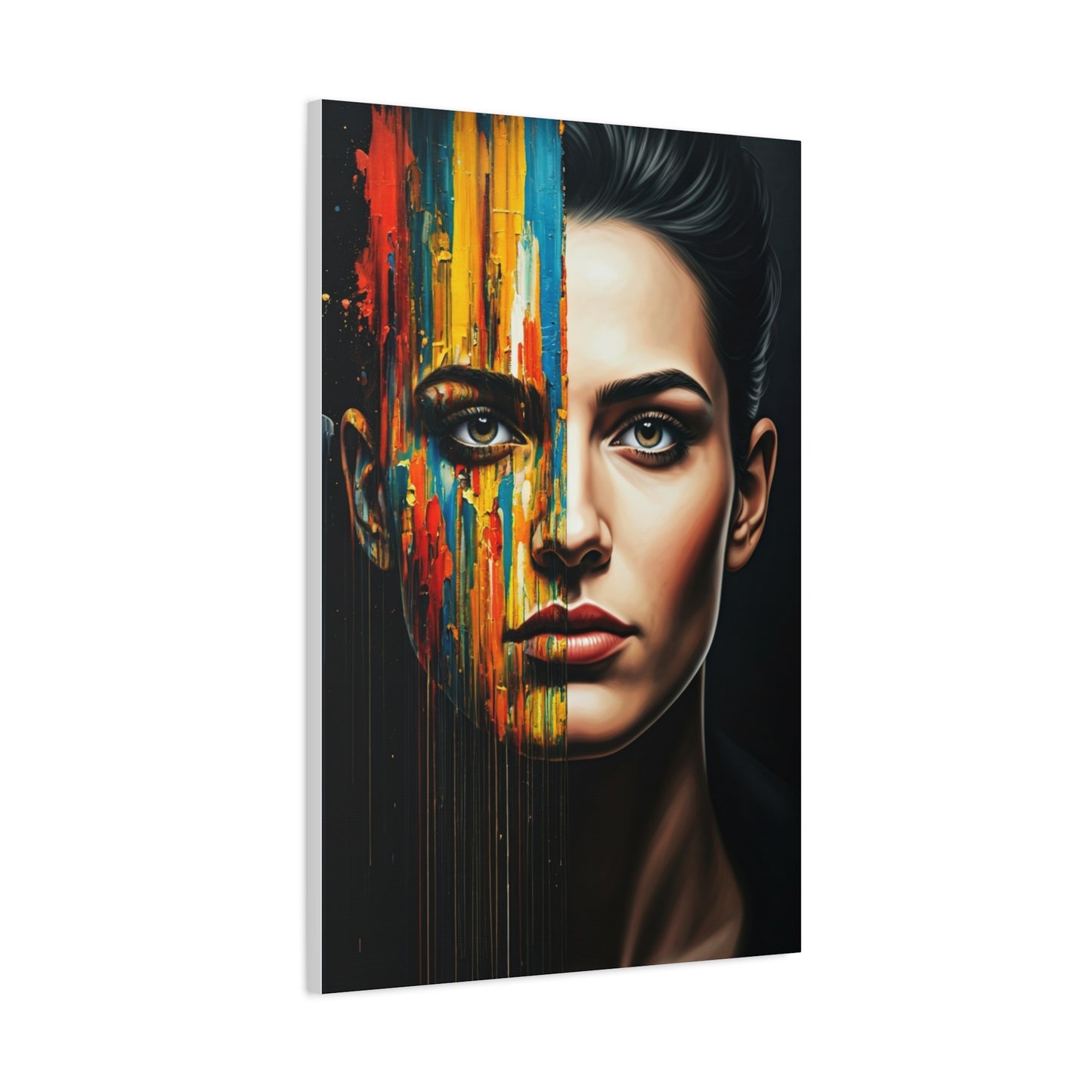 Split Spectrum Portrait Wall Art & Canvas Print
