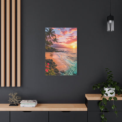 Maui Tropical Sunrise Shoreline Wall Art & Canvas Print