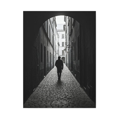 Solitary Alley Silhouette Wall Art & Canvas Prints