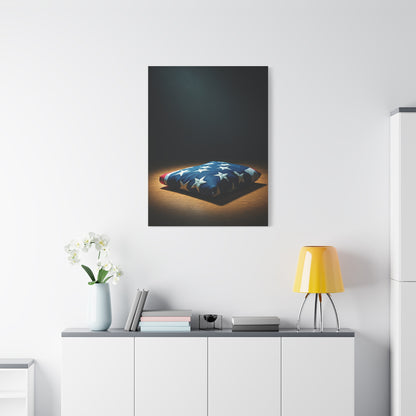 Folded Flag Memorial Honor Wall Art & Canvas Prints  .