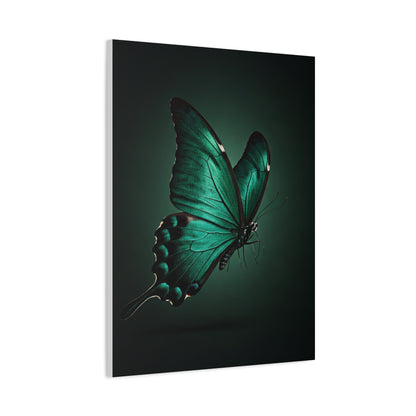 Emerald Swallowtail Butterfly in Shadow Light Wall Art & Canvas Prints