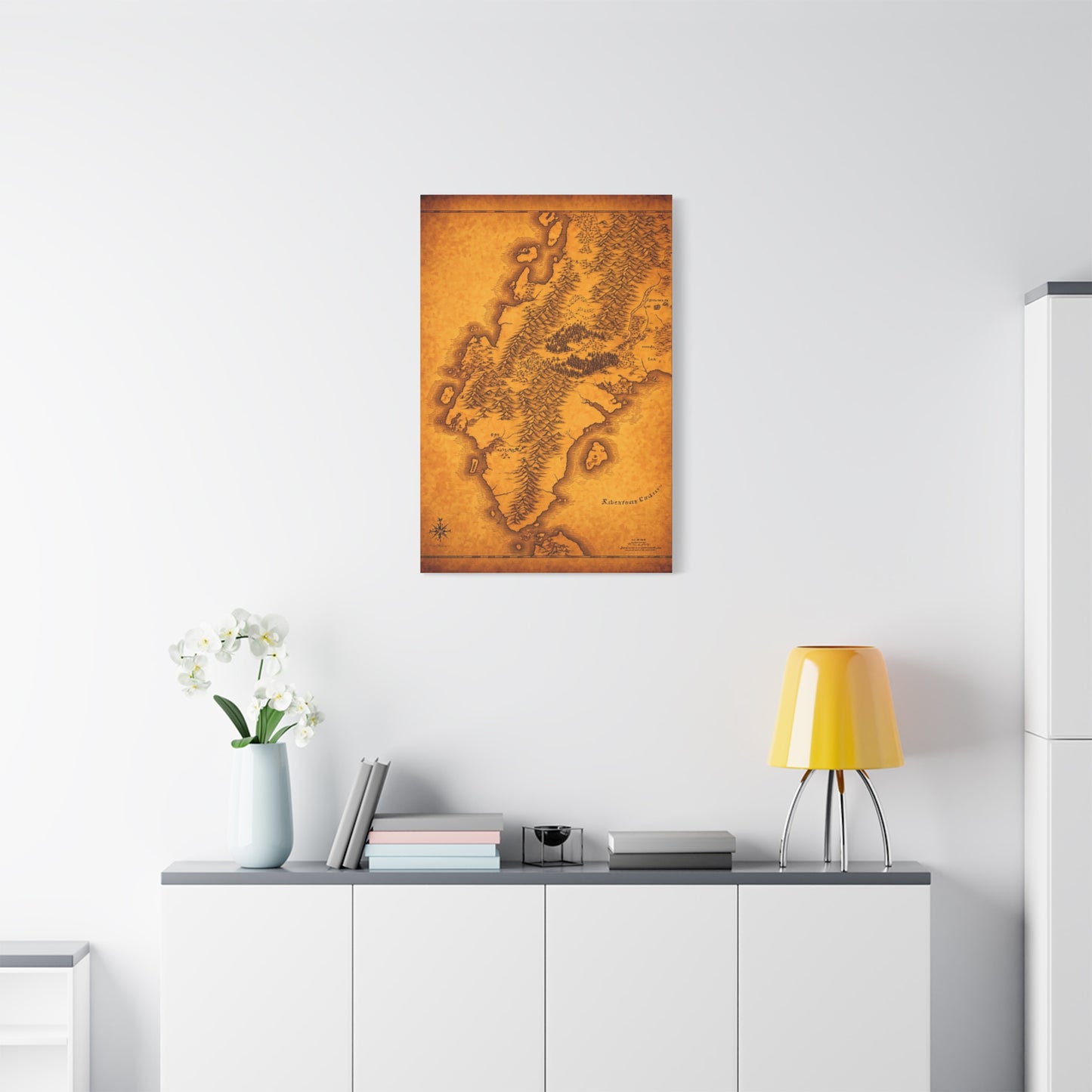 Old Europe Map Illustration Wall Art & Canvas Prints