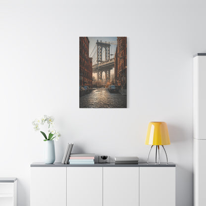 DUMBO Manhattan Bridge Perspective Wall Art & Canvas Print