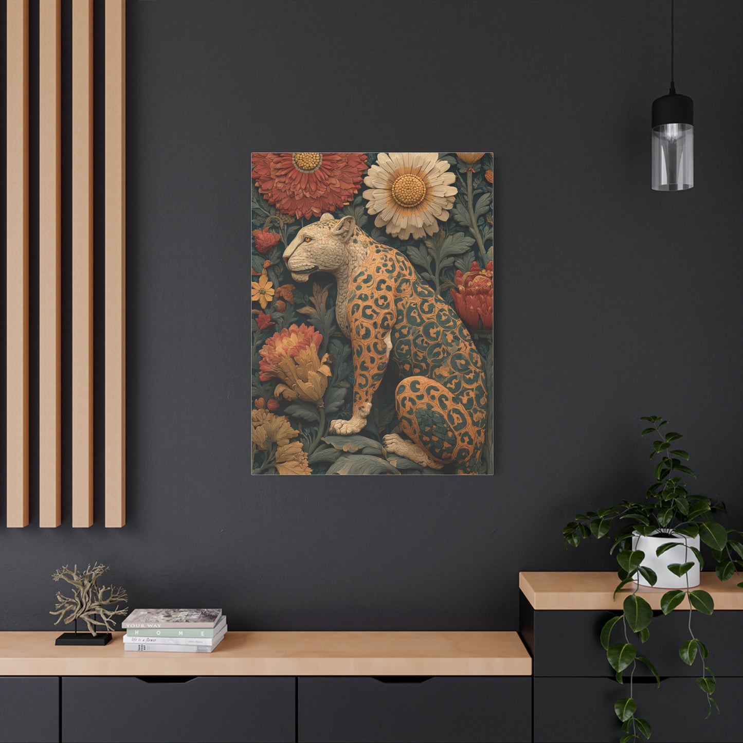 Talavera Jaguar Folk Pattern Wall Art & Canvas Print