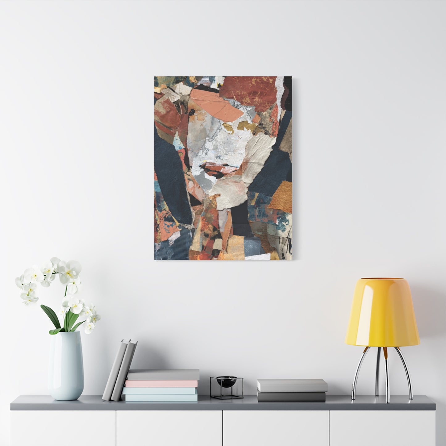 Contemporary Mixed Media Collage Abstract Wall Art & Canvas Print