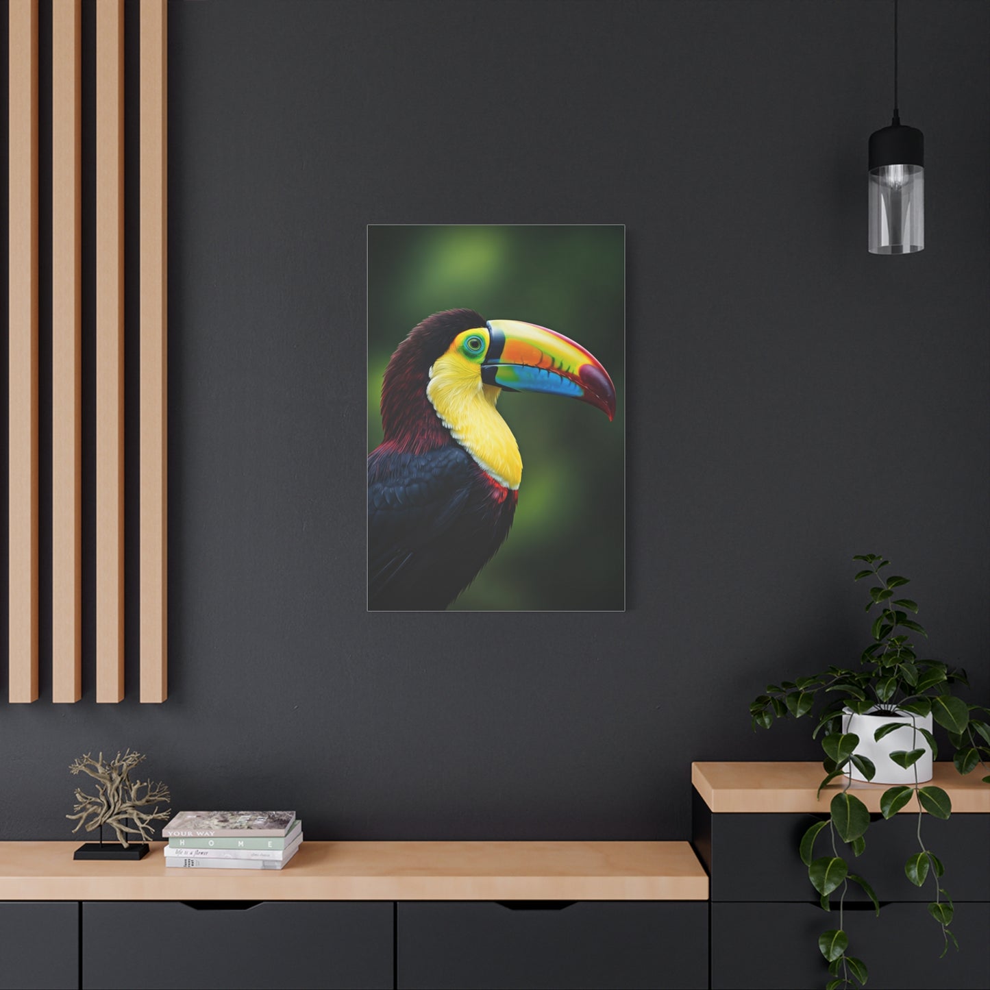 Toucan with Vibrant Yellow Beak Wall Art & Canvas Prints
