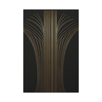 Golden Palm Rise Art Deco Wall Art & Canvas Prints