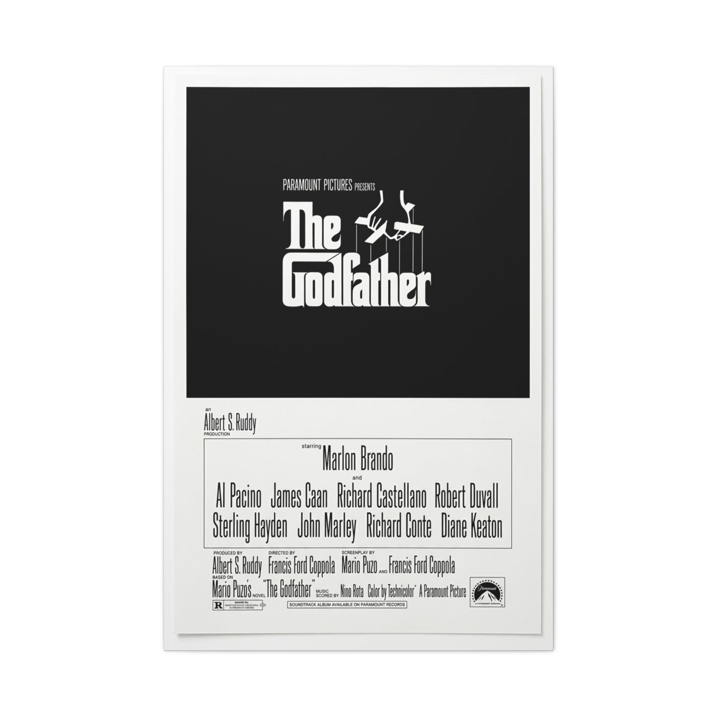 The Godfather Movie Poster Wall Art & Canvas Print