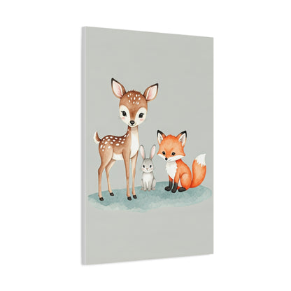 Woodland Friends Nursery Wall Art & Canvas Print