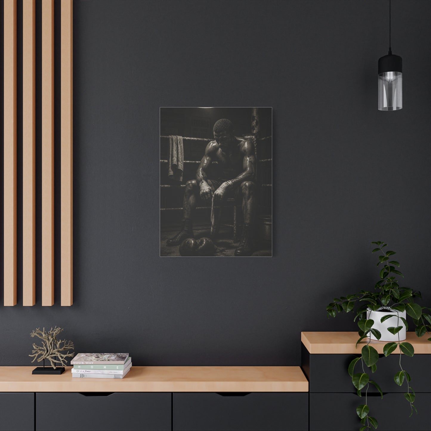 Monochrome Boxer Legacy Sports Wall Art & Canvas Print