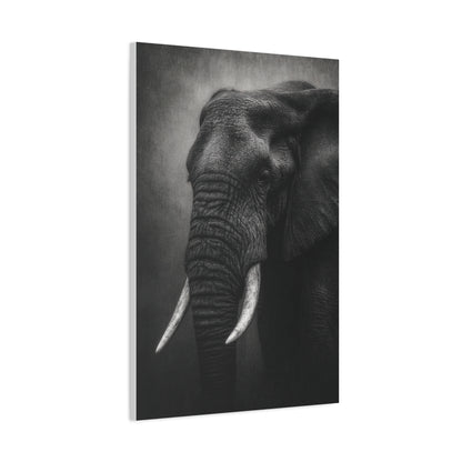 Monochrome Elephant Fine Art Portrait Wall Art & Canvas Print