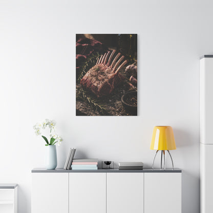 Frenched Rack of Lamb Rustic Prep Wall Art & Canvas Print