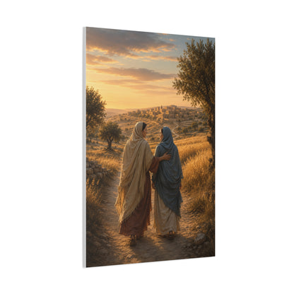 Golden Journey Companionship Landscape Wall Art & Canvas Print