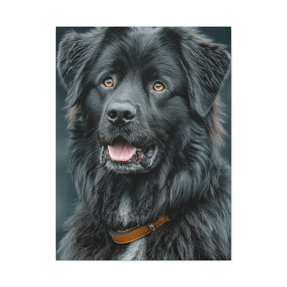Noble Newfoundland Portrait Wall Art & Canvas Print