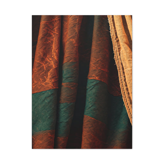 Earth-Toned Textile Layers Wall Art & Canvas Prints
