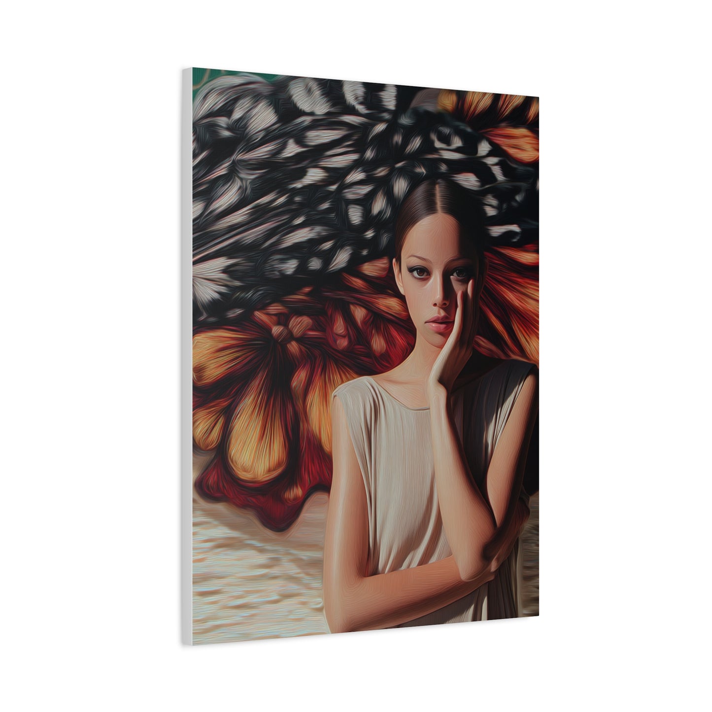 Abstract Butterfly Portrait Contemporary Wall Art & Canvas Print