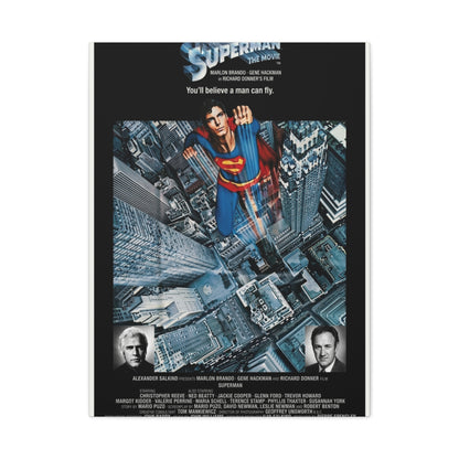 Superman "You'll Believe A Man Can Fly" Movie Poster Wall Art & Canvas Print