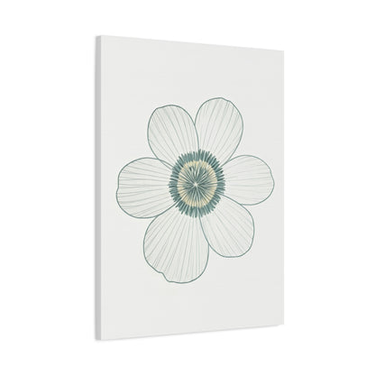 Minimal Line Floral Sketch Wall Art & Canvas Prints