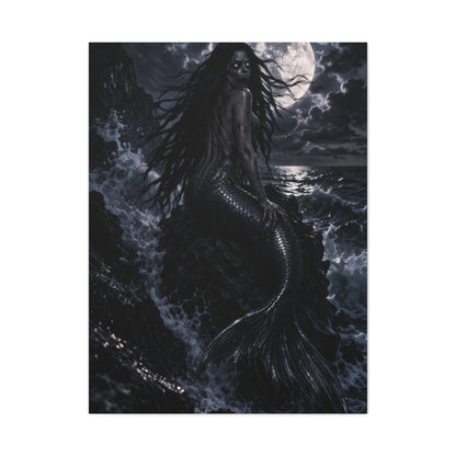 Moonlit Gothic Siren Darkness Wall Art & Canvas Print
