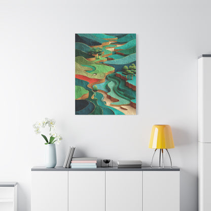 Sculpted Golf Terrain Abstract Wall Art & Canvas Print