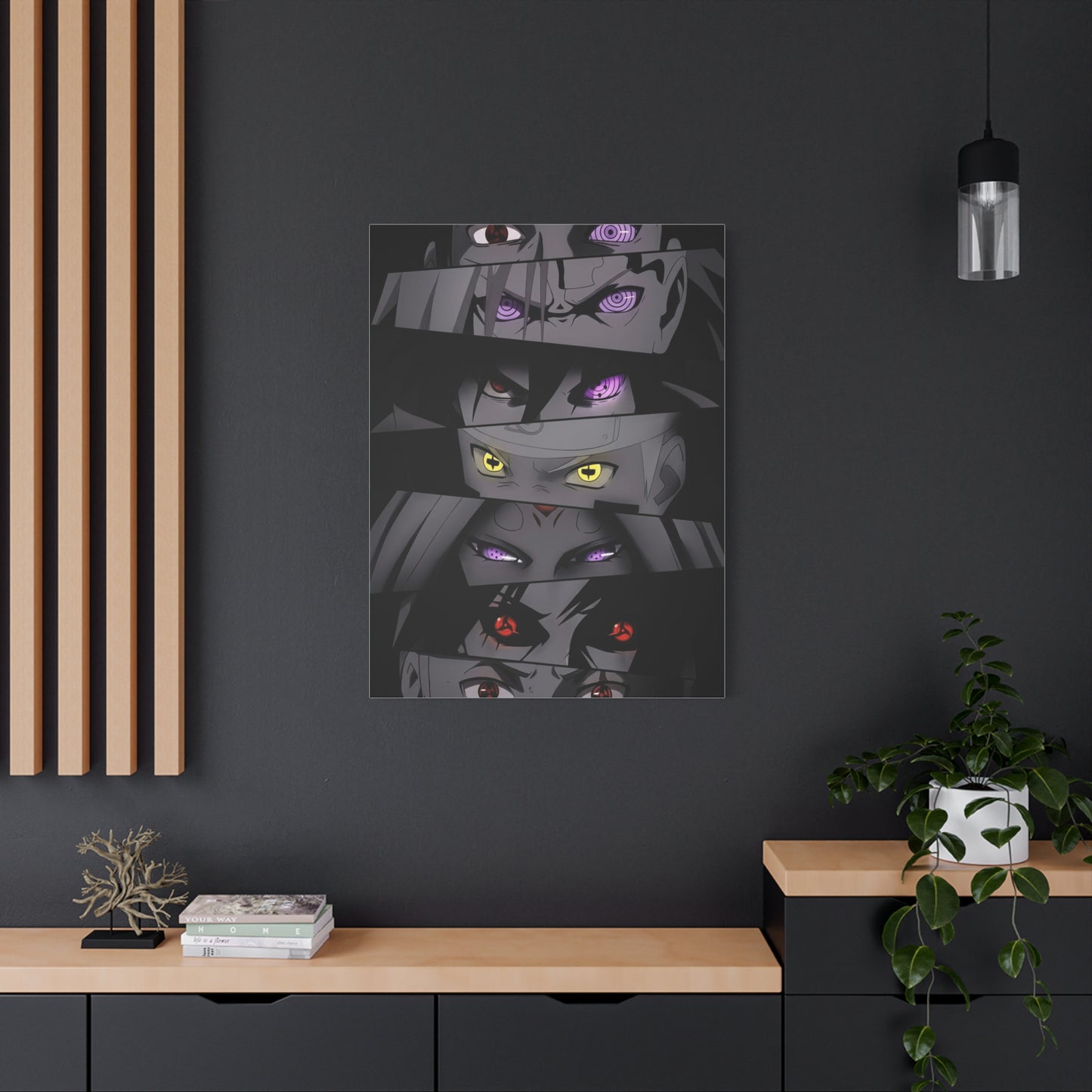 Naruto Legendary Shinobi Eyes Dark Poster Wall Art & Canvas Print