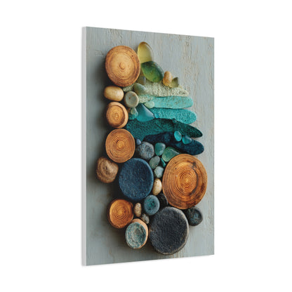 Driftwood and Sea Stone Abstract Wall Art & Canvas Print