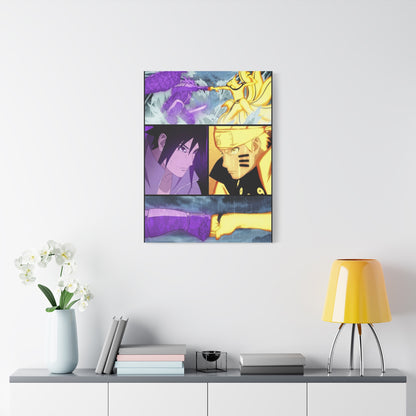 Naruto vs Sasuke Final Clash Poster Wall Art & Canvas Print