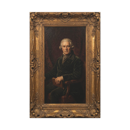 Classical Gentleman Portrait in Ornate Frame Wall Art & Canvas Print