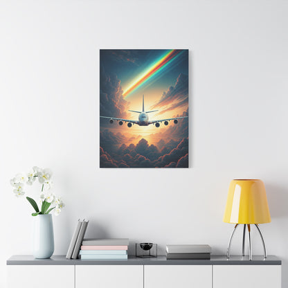 Rainbow Sky Flight Horizon Wall Art & Canvas Prints