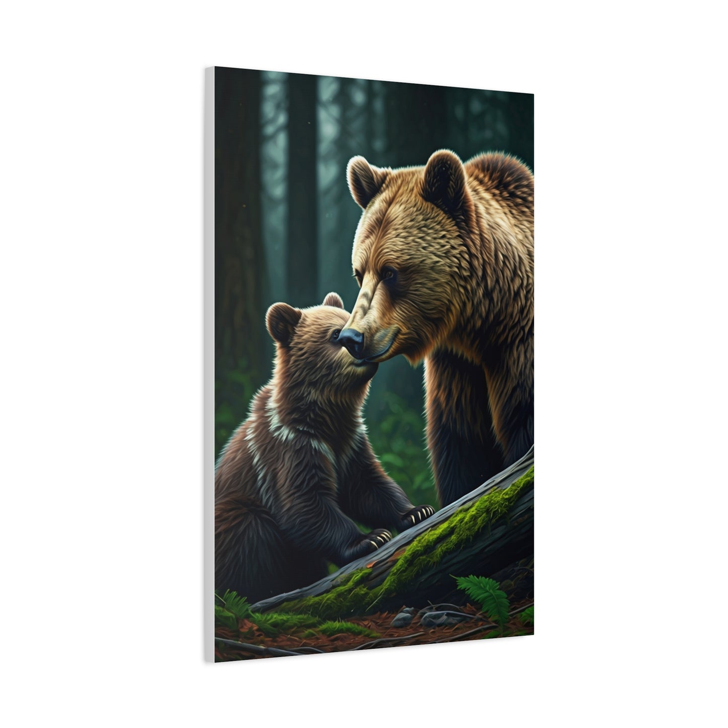Mother and Cub Bear Forest Wall Art & Canvas Prints