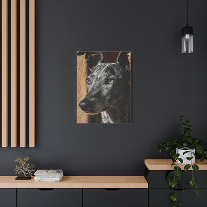 Minimalist Whippet Portrait Wall Art & Canvas Print