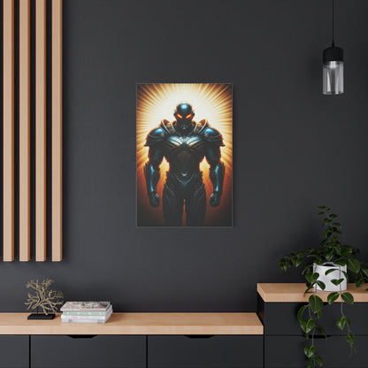 Radiant Cyber Warrior Wall Art & Canvas Print