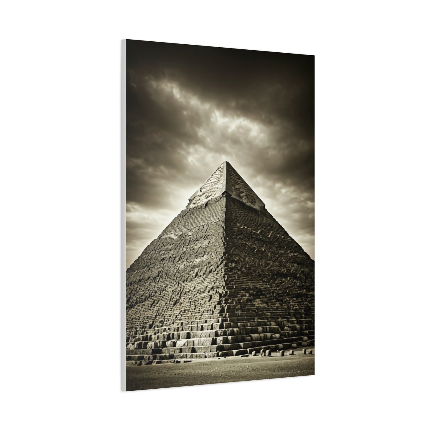 Great Pyramid in Dramatic Monochrome Wall Art & Canvas Print