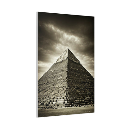 Great Pyramid in Dramatic Monochrome Wall Art & Canvas Print