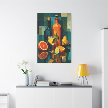 Cubist Dining Still Life Wall Art & Canvas Print