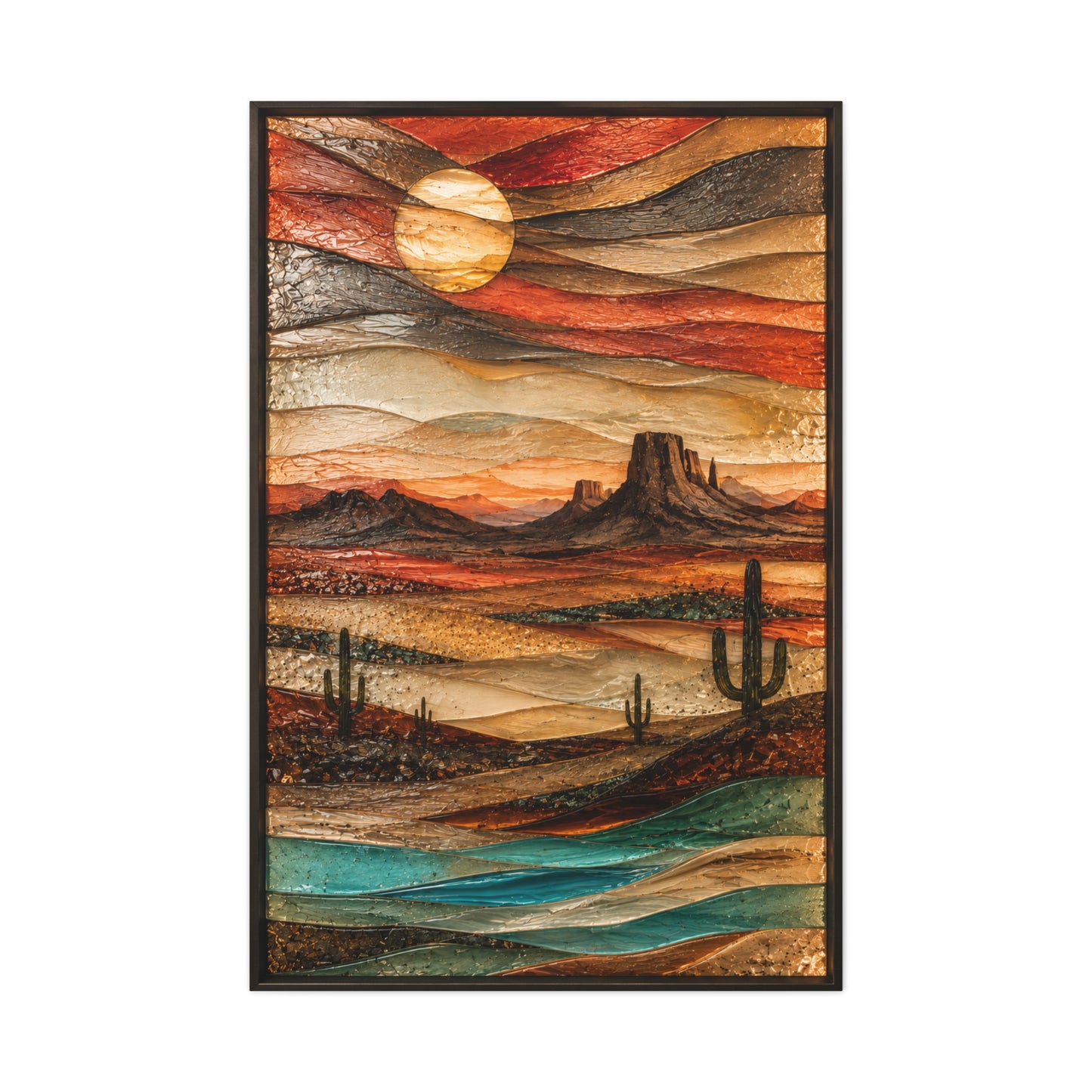 Fused Glass Desert Mirage Southwest Wall Art & Canvas Print
