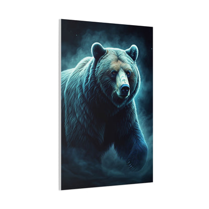 Mystic Blue Bear Portrait Wall Art & Canvas Prints