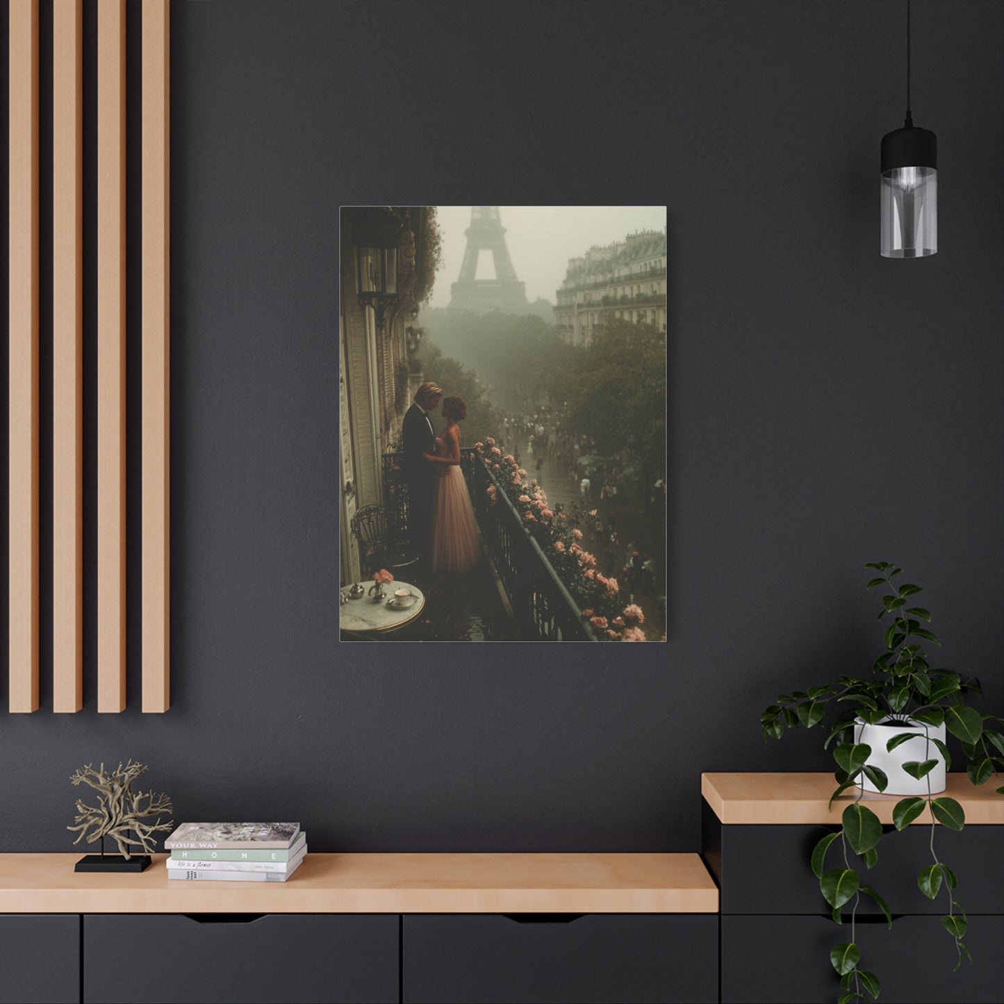 Paris Balcony Dawn Romance Wall Art & Canvas Print