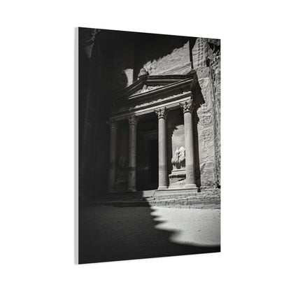 Petra Rock-Cut Temple Shadows Wall Art & Canvas Prints
