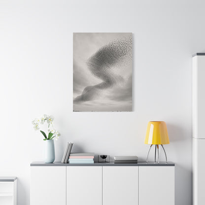 Murmuration Love Formation Monochrome Wall Art & Canvas Print
