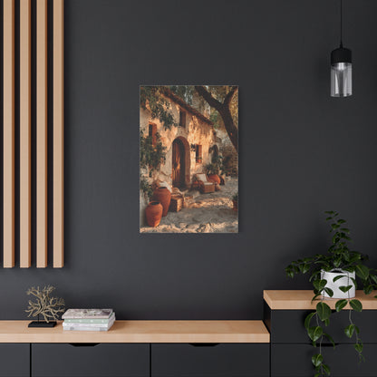 Mediterranean Farmhouse Courtyard Wall Art & Canvas Print
