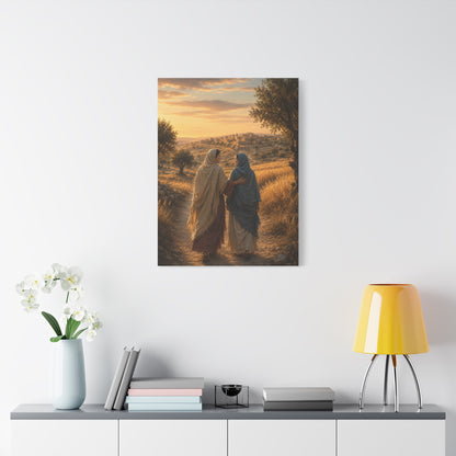 Golden Journey Companionship Landscape Wall Art & Canvas Print