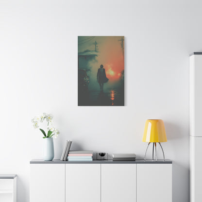 John Wick Foggy Street Walk Movie Poster Wall Art & Canvas Print
