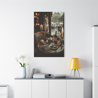 Parisian Bistro Window Table Wall Art & Canvas Print