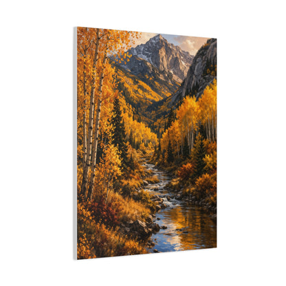 Autumn Aspen Mountain Valley Wall Art & Canvas Print