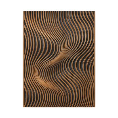 Minimal Slatted Wave Flow Panel Wall Art & Canvas Print