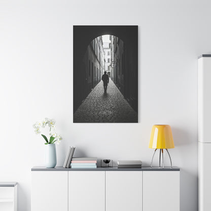 Solitary Alley Silhouette Wall Art & Canvas Prints