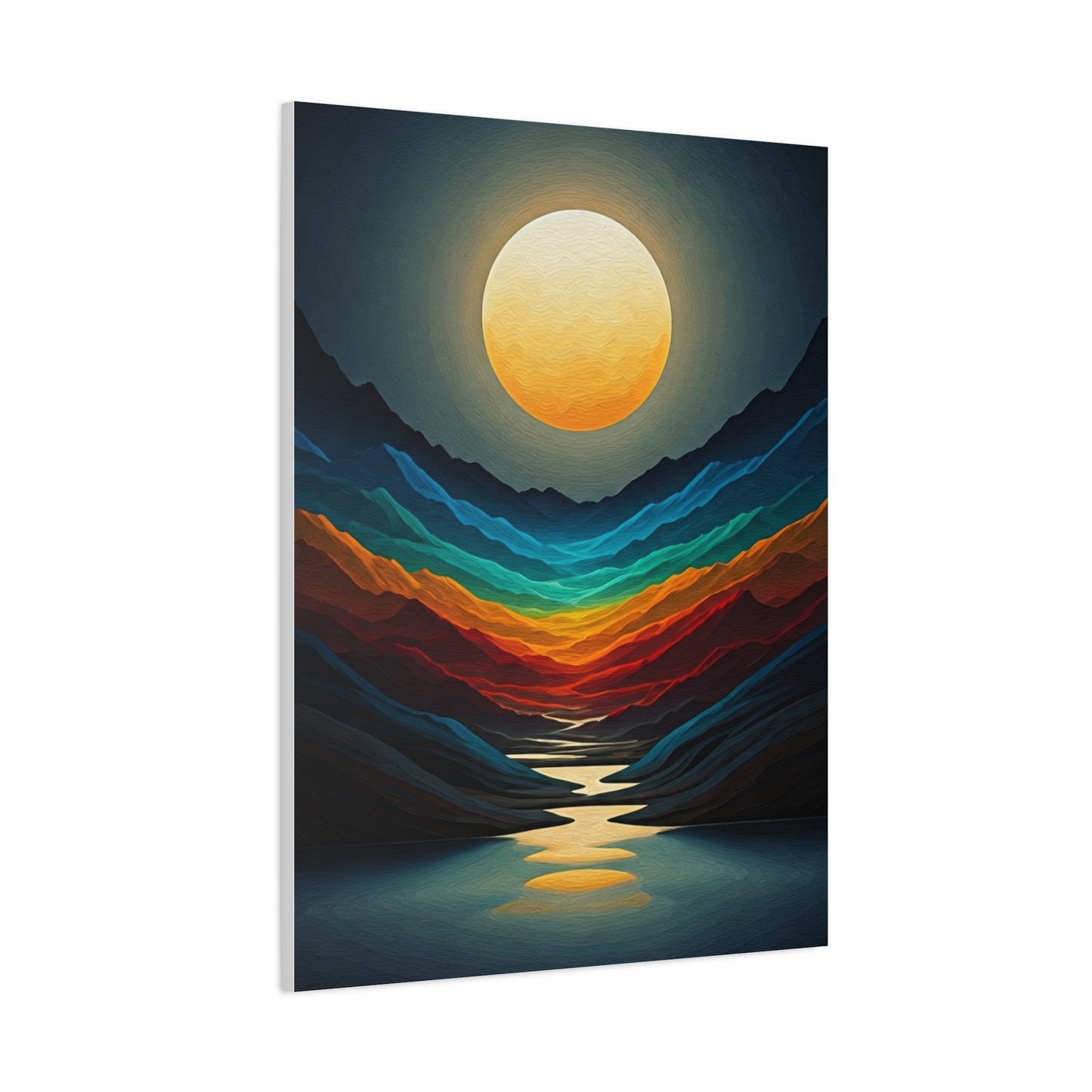Golden Moon Valley Glow Wall Art & Canvas Print