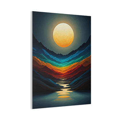 Golden Moon Valley Glow Wall Art & Canvas Print